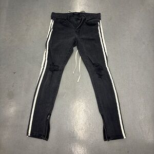 Men's Skinny Jeans with White Stripes